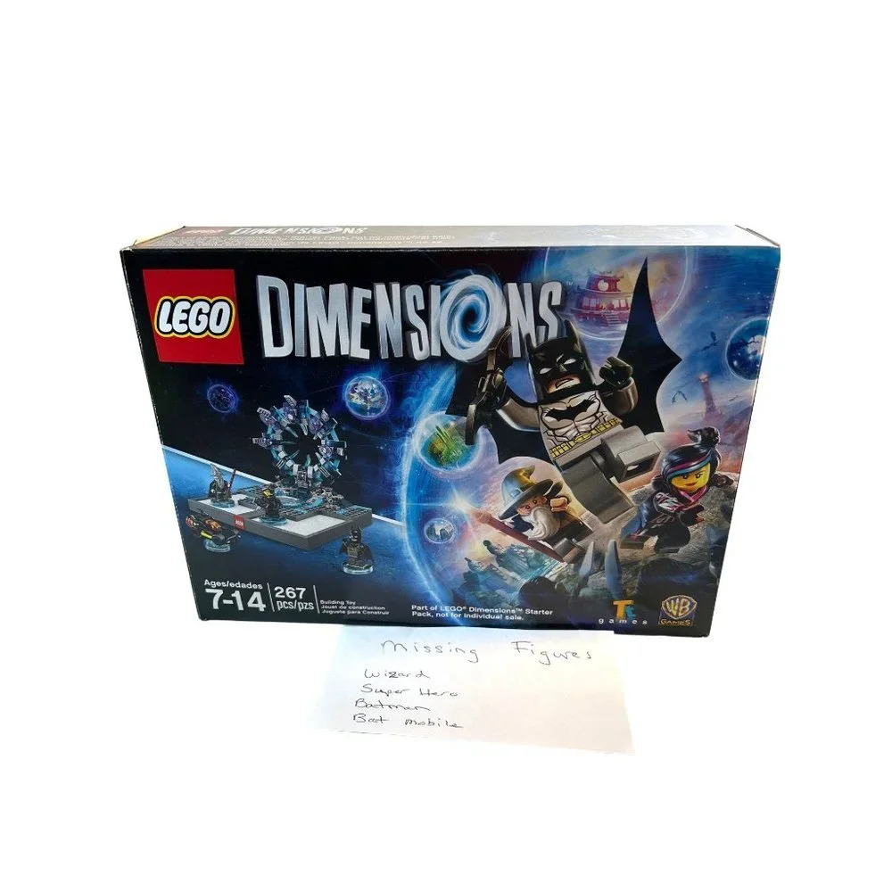 Lego Dimensions in Box Ages 7-14 Flaw Missing 4 Figures
